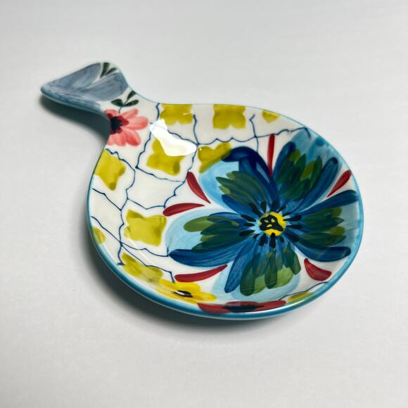 Anthropologie Sissinghurst Castle Spoon Rest Estudio Flores Hand Painted Cottage - Picture 3 of 10
